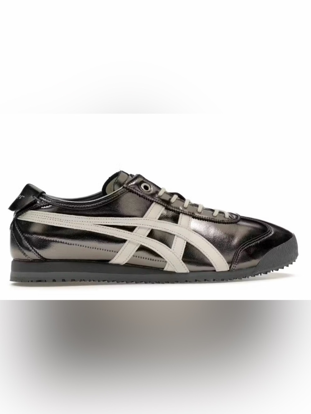 Onitsuka Tiger Mexico 66 Metallic Gunmetal White Sneakers| Women’s 8 | Men’s 6.5